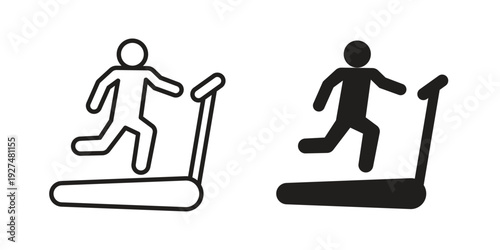 Treadmill icon suitable symbol. Simple stock illustration stock
