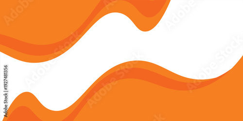 Abstract Orange Wave Design Element Isolated on White Background modern eps 10 modern