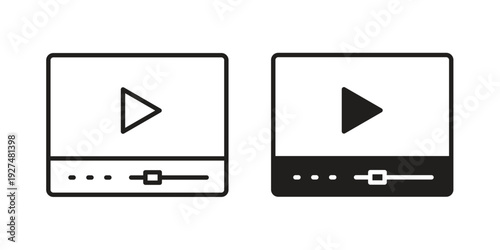 Video tutorial icon suitable symbol. Simple stock illustration stock