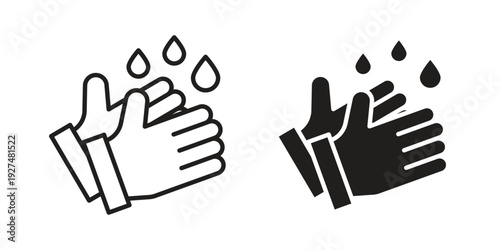 Wash hands icon suitable symbol. Simple stock illustration stock