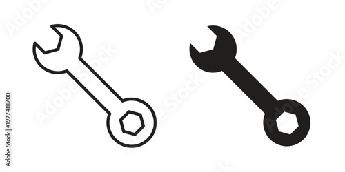 Wrench icon suitable symbol. Simple stock illustration stock