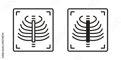 X-ray scan icon suitable symbol. Simple stock illustration stock