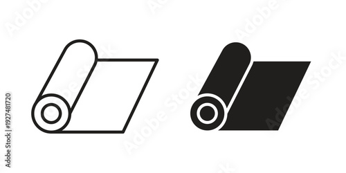 Yoga mat icon suitable symbol. Simple stock illustration stock