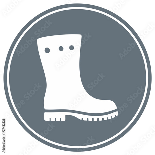 Simple Rubber Boot Icon Graphic Vector Illustration Protective Footwear
