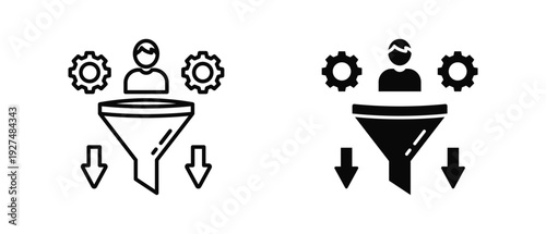 Lead Management icon set with style outline and solid. vector simple elements for design and presentation.