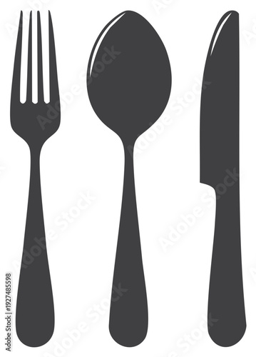 Fork Spoon Knife Cutlery Illustration Silverware Dining Icon Flatware Tools