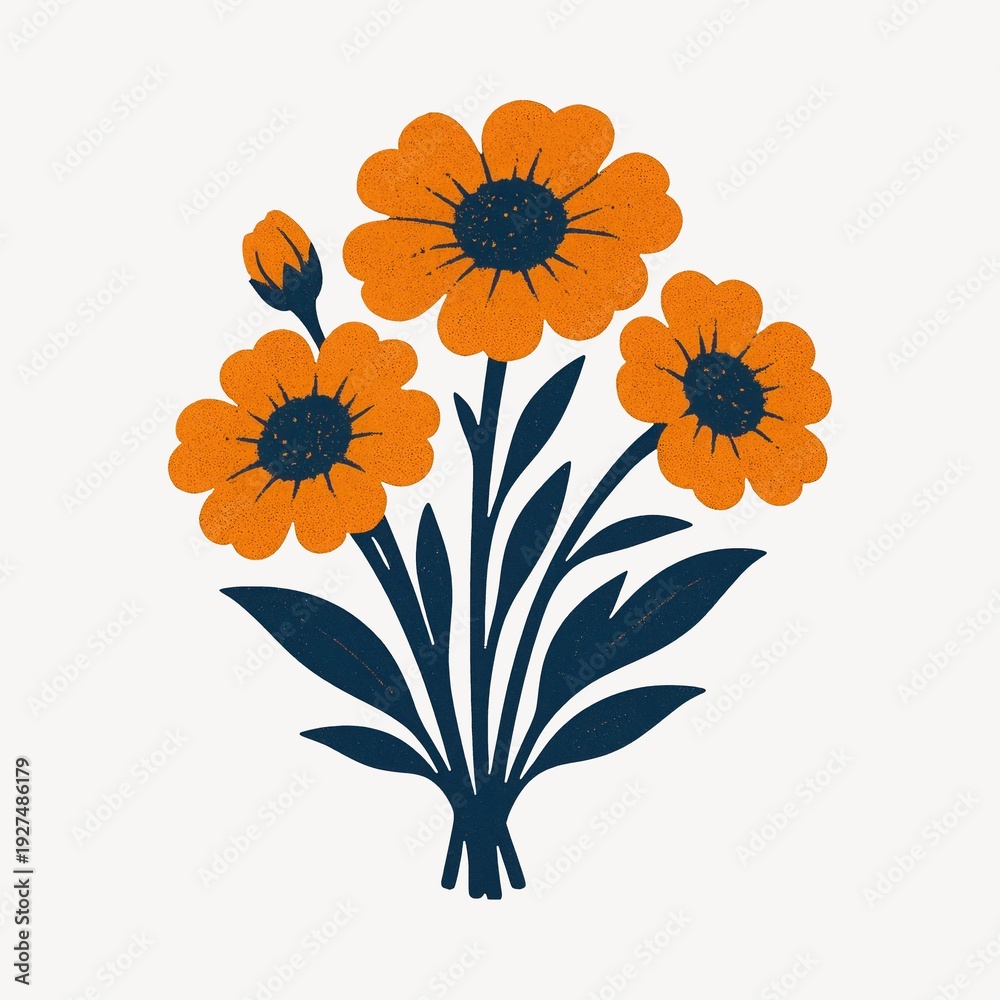 Fototapeta premium Vintage floral illustration design