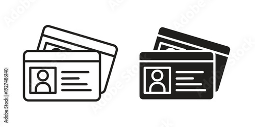 Personal documents icon suitable design silhouette and line art style on white background