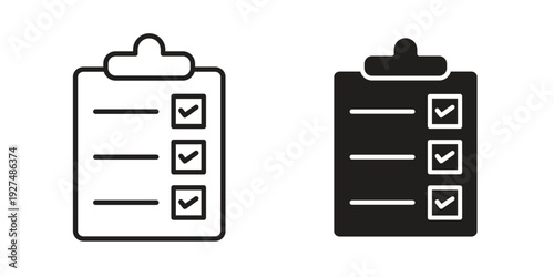 Planning icon suitable design silhouette and line art style on white background