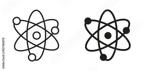 Science icon suitable design silhouette and line art style on white background