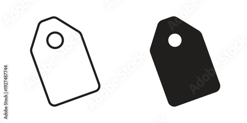 Tags icon suitable design silhouette and line art style on white background