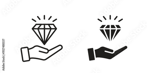Value icon suitable design silhouette and line art style on white background