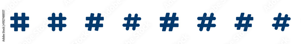 Obraz premium Hashtag icon vector isolated on white background. hashtag vector icon