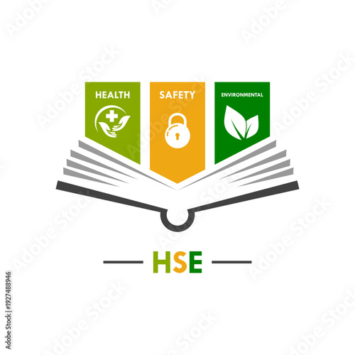 HSE-Health Safety Environmental design logo template illustration