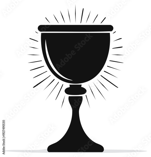 Sacred Chalice Silhouette Holy Communion Religious Symbol