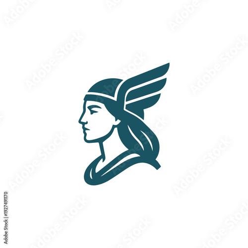 Modern Valkyrie Goddess Logo