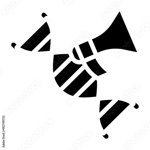 DNA Amplification Vector Glyph Icon Design