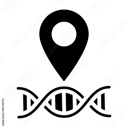 Genetic Marker Vector Glyph Icon Design