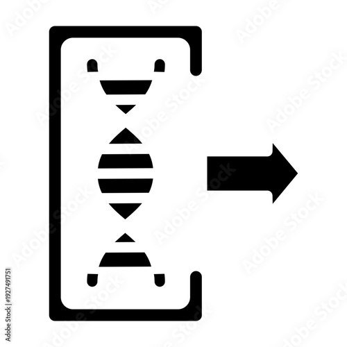 DNA Extraction Vector Glyph Icon Design