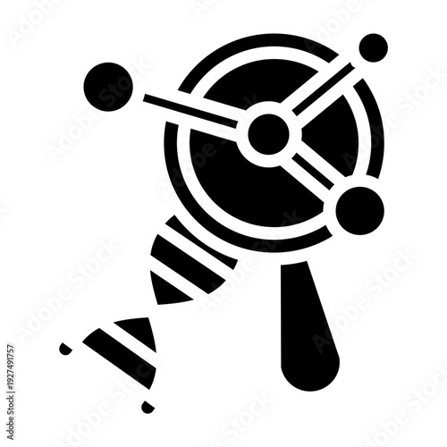 DNA Molecule Vector Glyph Icon Design