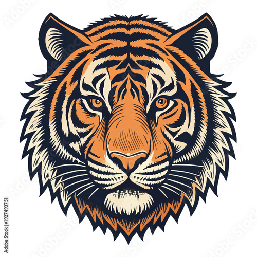 tiger head vector