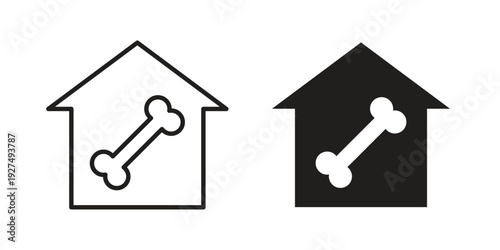 Pet house icon suitable vector symbol for graphic design, logo, web site, social media