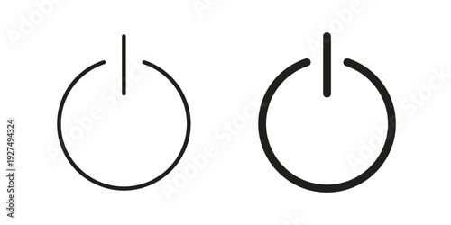 Power button icon suitable vector symbol for graphic design, logo, web site, social media