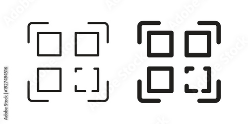 QR code icon suitable vector symbol for graphic design, logo, web site, social media