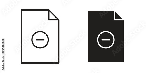 Remove file icon suitable vector symbol for graphic design, logo, web site, social media