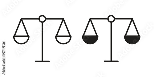 Scale icon suitable vector symbol for graphic design, logo, web site, social media