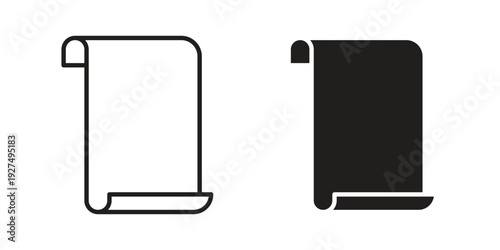 Scroll icon suitable vector symbol for graphic design, logo, web site, social media