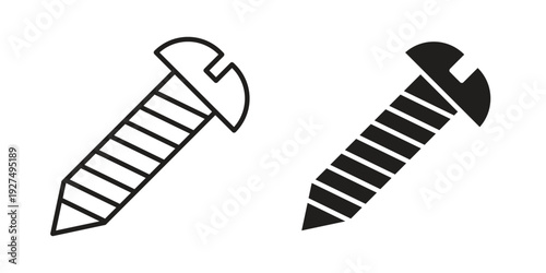 Screw icon suitable vector symbol for graphic design, logo, web site, social media