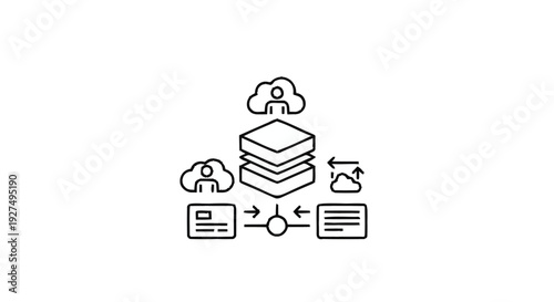 Cloud Computing Data Storage and Network Connections.