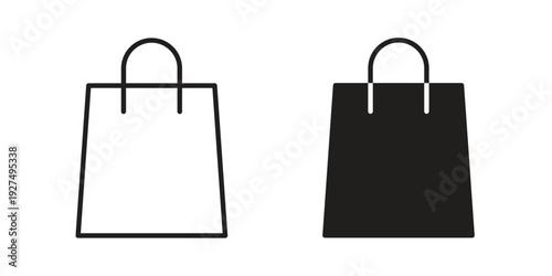 Shopping bag icon suitable vector symbol for graphic design, logo, web site, social media