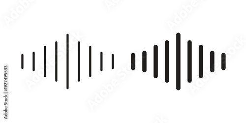 Sound wave icon suitable vector symbol for graphic design, logo, web site, social media