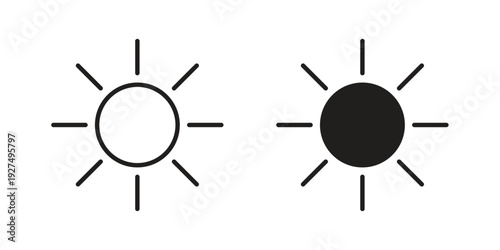 Sun icon suitable vector symbol for graphic design, logo, web site, social media