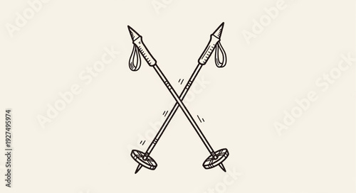 Crossed Swords Illustration with Sharp Blades.