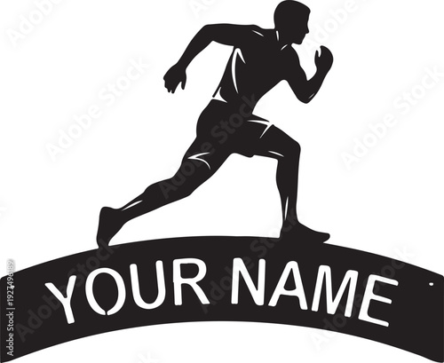 Dynamic sports name wall art design perfect for kids’ rooms, teen bedrooms, game rooms, and personalized sports decor.