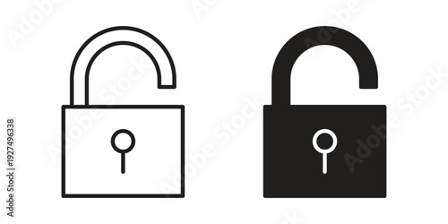 Unlock icon suitable vector symbol for graphic design, logo, web site, social media