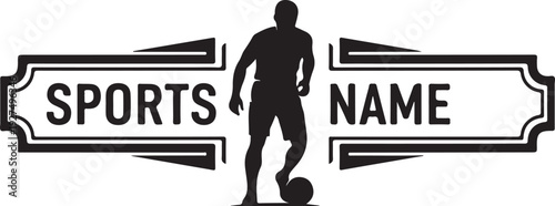 Dynamic sports name wall art design perfect for kids’ rooms, teen bedrooms, game rooms, and personalized sports decor.