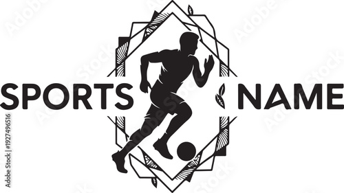 Dynamic sports name wall art design perfect for kids’ rooms, teen bedrooms, game rooms, and personalized sports decor.