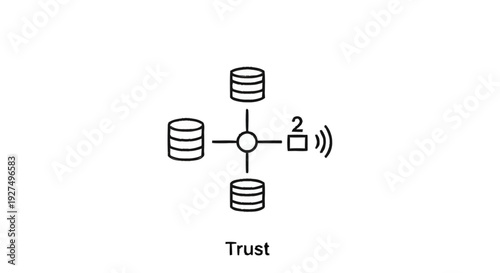 Centralized Trust Network with Data Storage and Wireless Connection.