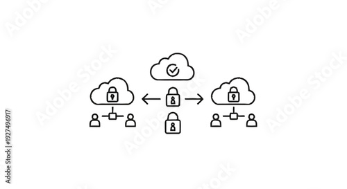 Cloud Computing Security and Network Connectivity Diagram.