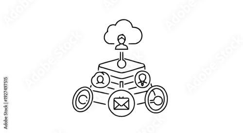 Cloud Computing Network Diagram with User Connections.