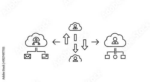 Cloud Computing Network Diagram with User Connections.