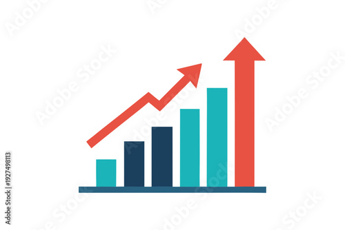 Free Download Growth chart infographic icon silhouette vector illustration isolated on white background - GFXLoad