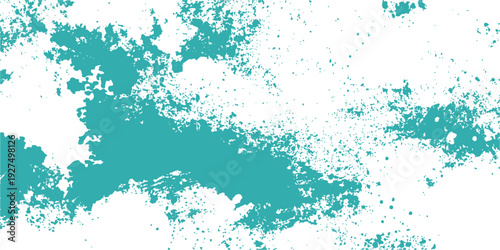 Abstract blue and green grunge background featuring an artistic watercolor design with ink splashes, colorful paint splatters, and a textured vector pattern
