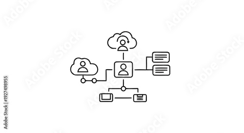 Cloud Computing Network Diagram with User Connections.