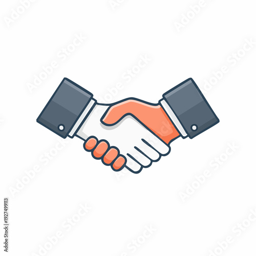 Handshake gesture with hand and finger on isolated background