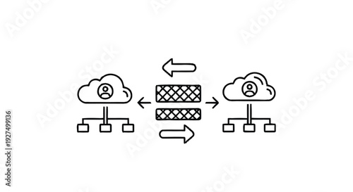 Cloud Computing Network Data Transfer Between Servers.